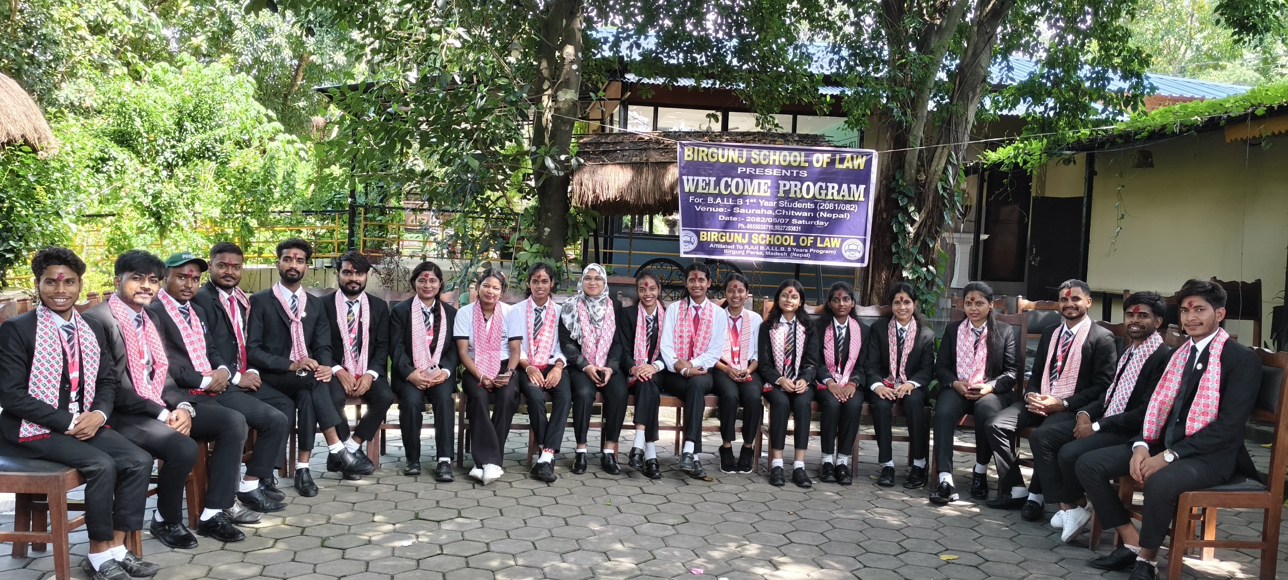 बिरगंज स्कुल अफ ल मा बिए एल.एल.बि विद्यार्थीहरुको स्वागत कार्यक्रम सम्पन्न।