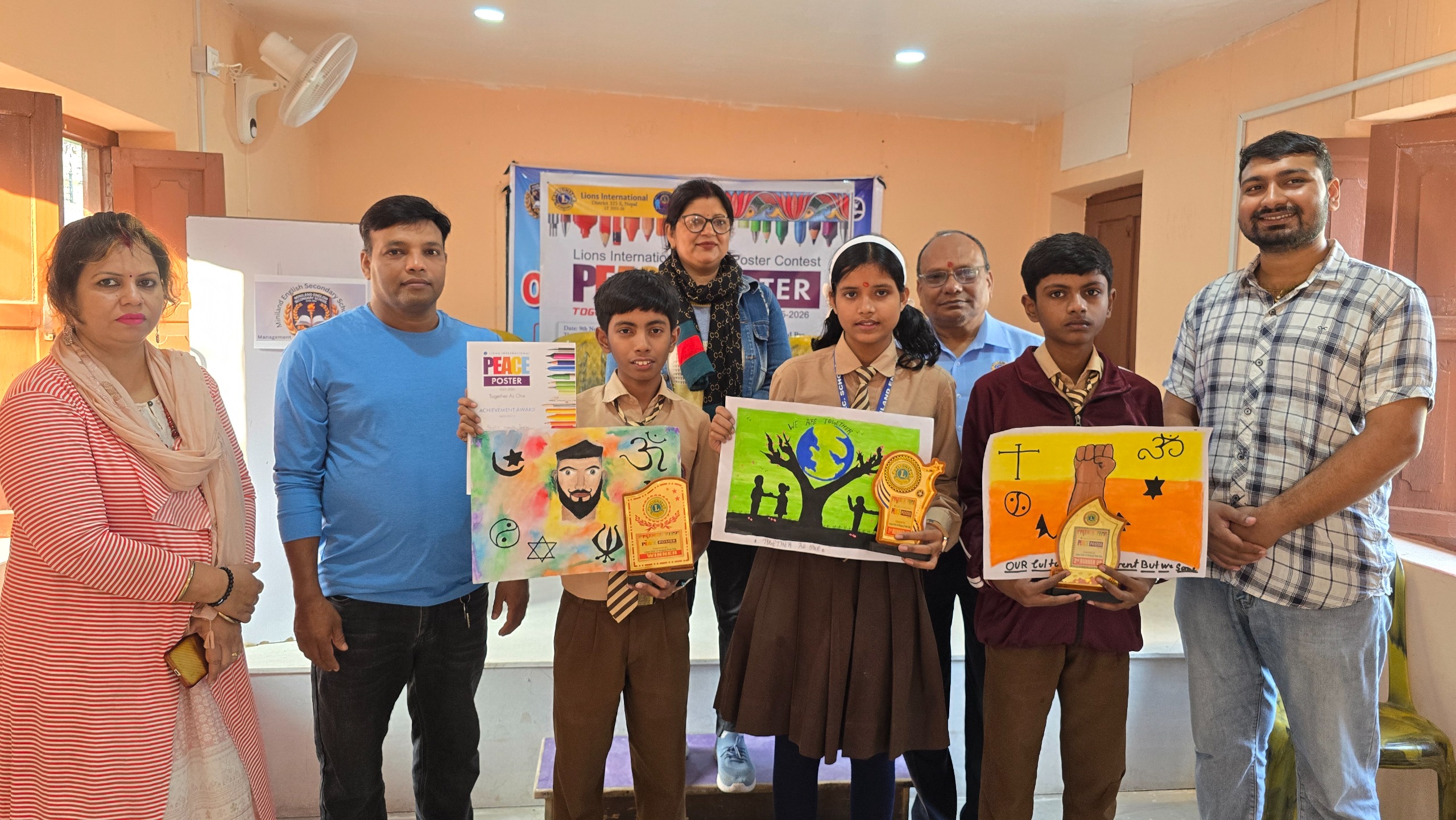 लायन्स क्लब पिंक सिटीद्वारा पिस पोष्टर प्रतियोगिताको आयोजना।