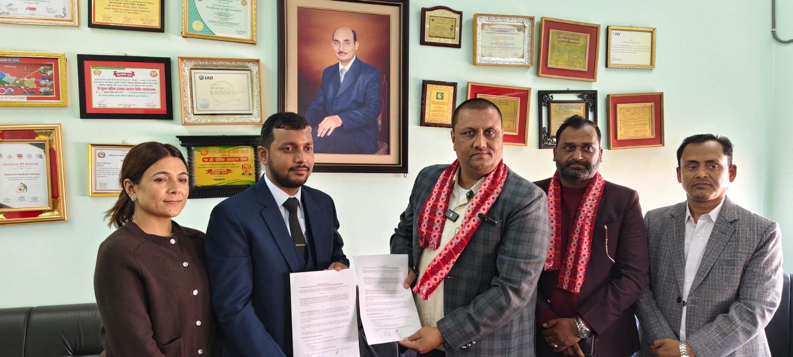 *नेशनल मेडिकल कलेज र नेशनल इन्फोटेक कलेजबीच स्वास्थ्य सेवा सहकार्य सम्झौता*।