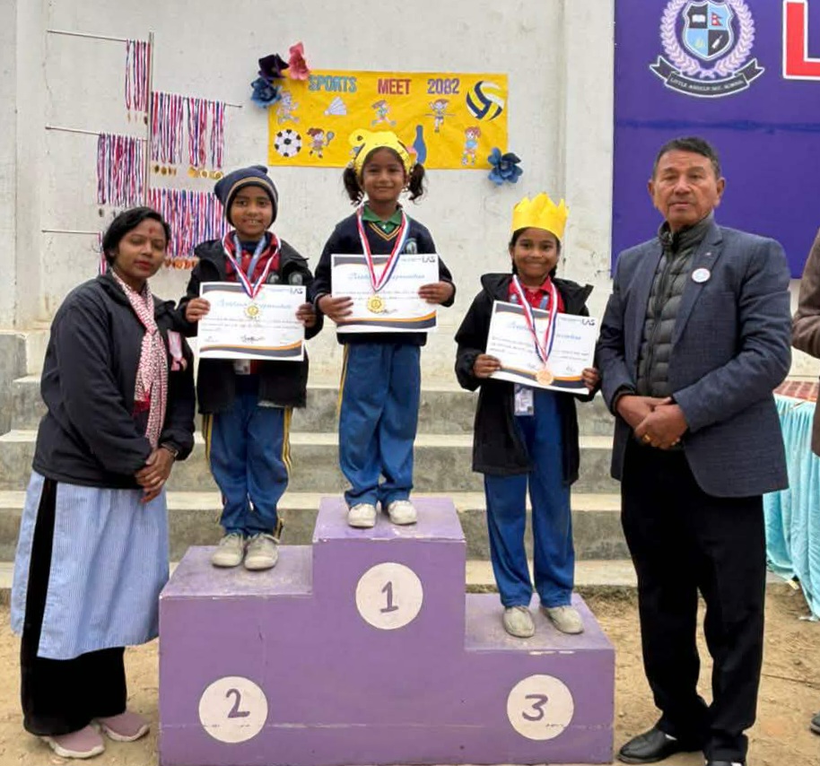 जुनियर स्पोर्ट्स फिएस्टा: लिटिल एन्जलका विद्यार्थीहरूमा खेलकुद उत्साह।