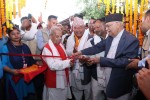 प्रधानमन्त्री ओलीद्वारा परवानीपुर गाउँपालिकाको नव निर्मित भवन उद्घाटन।