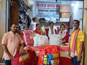 लायन्स क्लब अफ संस्कृती गोल्ड द्वारा कपडा सहयोग ।