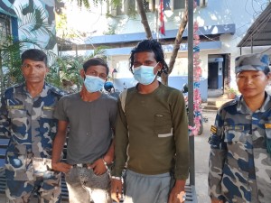 पर्सा सीमा क्षेत्रमा संयुक्त गस्ती टोलीद्वारा कटुवा पेस्तोल सहित दुई जना पक्राउ।