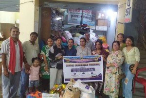 लायन्स क्लब ईन्टरनेशनल जोन ३७ द्वारा कपडा सहयोग ।