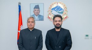 प्रधानमन्त्री शाह र भारतीय राजदूतबिच भेटवार्ता ।