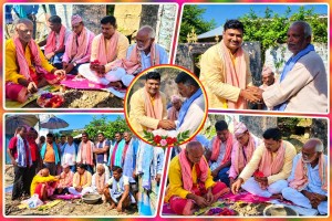 त्रिवेणीमा सन्जु साहद्वारा सडक ढलान सुरु, ८ लाख बजेट विनियोजन।