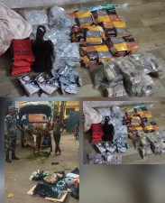पर्सामा १३ लाख मूल्य बराबरको ट्रयाक्टरसहित विभिन्न अवैध सामान बरामद।