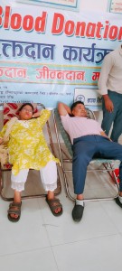 साउथ सिटि हस्पिटल द्वारा रक्तदान कार्यक्रमको आयोजना , १२ महिला सहित ४१ जनाले गरे रक्तदान ।