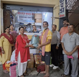 लायन्स क्लब अफ सेन्ट्रल सिटि वीरगन्जले सामाजिक उत्तरदायित्व अन्तर्गत वीरगन्ज कपडा बैंकलाई मंगलबार कपडा सहयोग ।