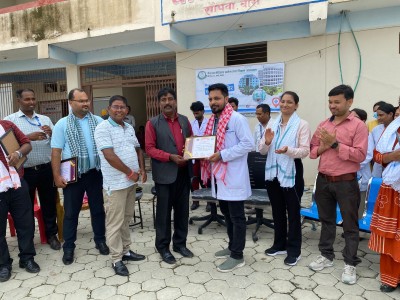 नेशनल मेडिकल कलेजद्वारा बारागढी गाउँपालिकामा निःशुल्क स्वास्थ्य परीक्षण तथा रक्तदान कार्यक्रम सम्पन्न।