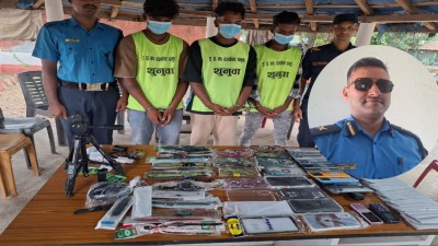 धनुषामा मोबाइल पसल फोड्ने पक्राउ, प्रहरी निरीक्षक जटाशंकर यादवले भने– अपराधीलाई उन्मुक्ति मिल्दैन।