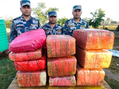 सशस्त्र प्रहरी बल नेपाल पर्साद्धारा ९१ के.जि.प्रतिबन्धित लागु औषध गाँजा बरामद ।