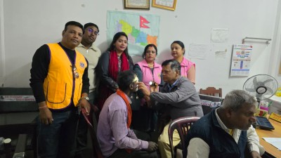 लायन्स क्लबद्वारा बिन्दवासिनीमा निःशुल्क आँखा एवं दन्त शिविरको आयोजना, १७५ जनाको निःशुल्क मोतिबिन्दु शल्यक्रिया गरिने ।