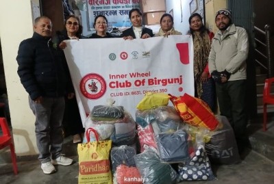 मानव सेवा अभियानः इनर व्हील क्लबद्वारा कपडा बैंकमा सहयोग।