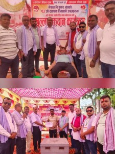 सीएमए संघको २३औं वार्षिकोत्सवमा रक्तदान, १ महिला सहित २८ जनाले गरे रक्तदान।