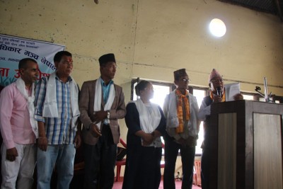 राष्ट्रिय भूमि अधिकार मञ्च मकवानपुरको अध्यक्षमा स्याङ्तान