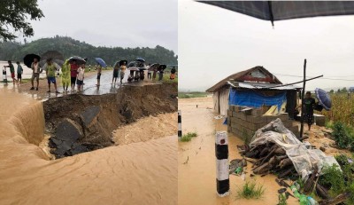 बागमती नदीमा आएको बाढीले राजमार्ग कटान, मकवानपुरमा ६ घर ढुवान