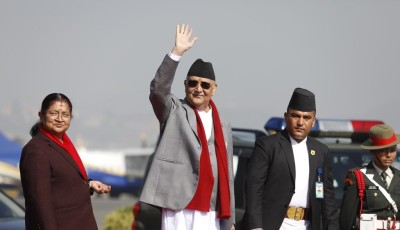 प्रधानमन्त्री ओली चीन प्रस्थान