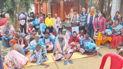 लायन्स क्लब अफ बीरगंज मिलेनियम द्वारा  कम्बल वितरण 