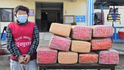 अबैध ला.औ.गाँजा सहित १ जना पक्राउ ।