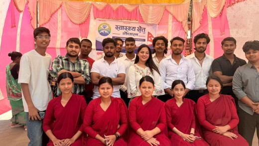 वीरगञ्ज विर्ता बजारमा निःशुल्क स्वास्थ्य शिविर सम्पन्न, १९८ जनाले लिए सेवा।