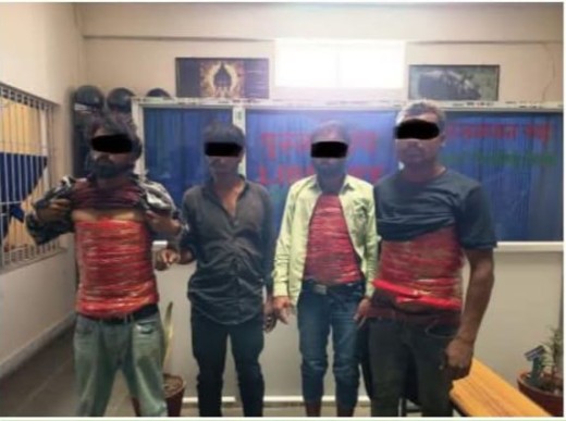 शंकराचार्य गेटबाट ६ केजी गाँजासहित चार भारतीय पक्राउ।