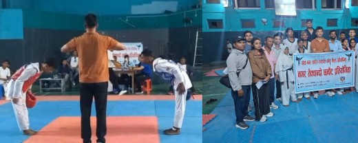 वीरगञ्जमा चौथो नगर राष्ट्रपति रनिङ सिल्ड तेक्वान्दो छनोट प्रतियोगिता सम्पन्न।