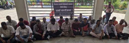 पर्साका सञ्चारकर्मीहरूको धर्ना, सरकारमाथि निरंकुशताको आरोप।