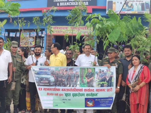 हरित र सुन्दर वीरगन्ज निर्माणका लागि वृक्षारोपण अभियानलाई निरन्तरता दिन्छौँ : का.बा. नगर प्रमुख इम्तियाज आलम।