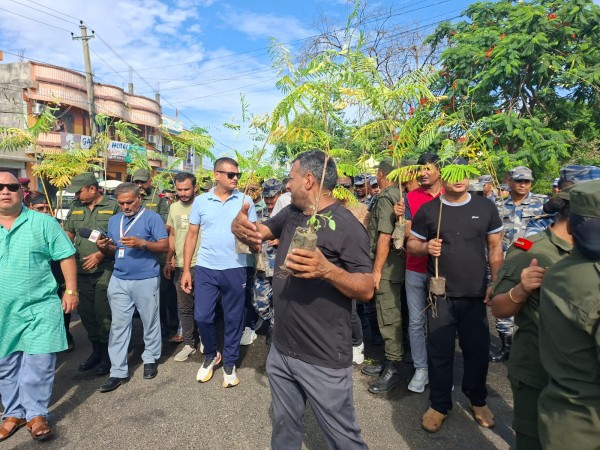 बृहत वृक्षारोपण कार्यक्रम सम्पन्न – रजत जयन्ती चौकदेखि वैष्णो देवी मन्दिर चौकसम्म ४०० बिरुवा रोपियो ।