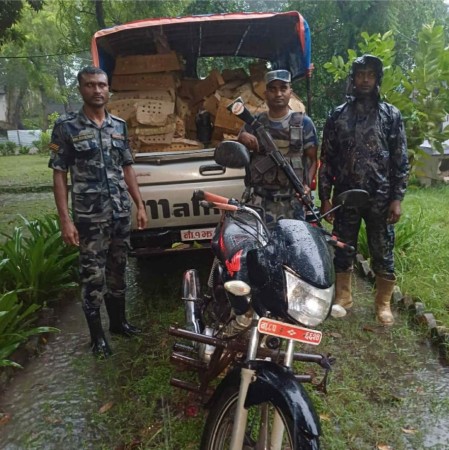 सशस्त्र प्रहरीद्वारा पर्सामा १० हजार प्रतिबन्धित चल्ला नियन्त्रण र नष्ट।
