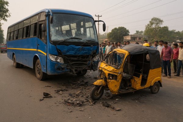 धनुषा सडक दुर्घटना: परिवारका तीन सदस्यसहित चारको मृत्यु, दुई बालबालिका गम्भीर।