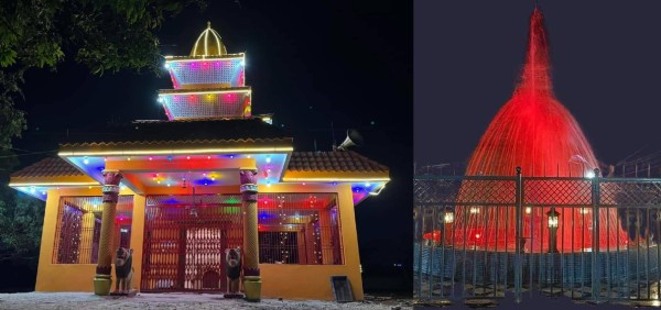 संखुवा प्रसौनीमा रंगीन वाटर फाउन्टेन संचालनमा,एकडरवाको मन्दिर पनि सौन्दर्यकरण