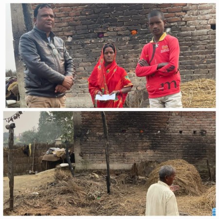 मसिहानीकाआगलगी पीड़ितलाई  आर्थिक सहयोग