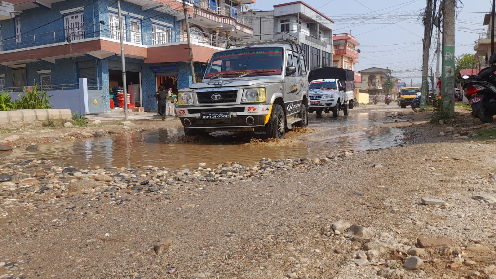 हेटौंडाको विकसित भनिएको वडा नम्बर ४ को सडकको कन्तविजोक