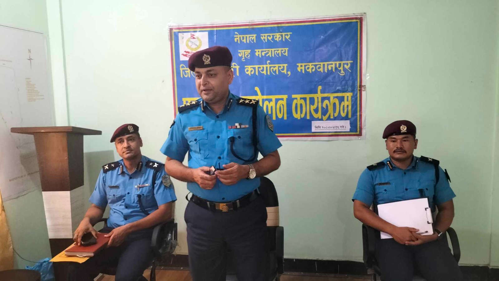 मकवानपुरमा शान्ति सुरक्षा कायम गछौंःएसपी रिजाल