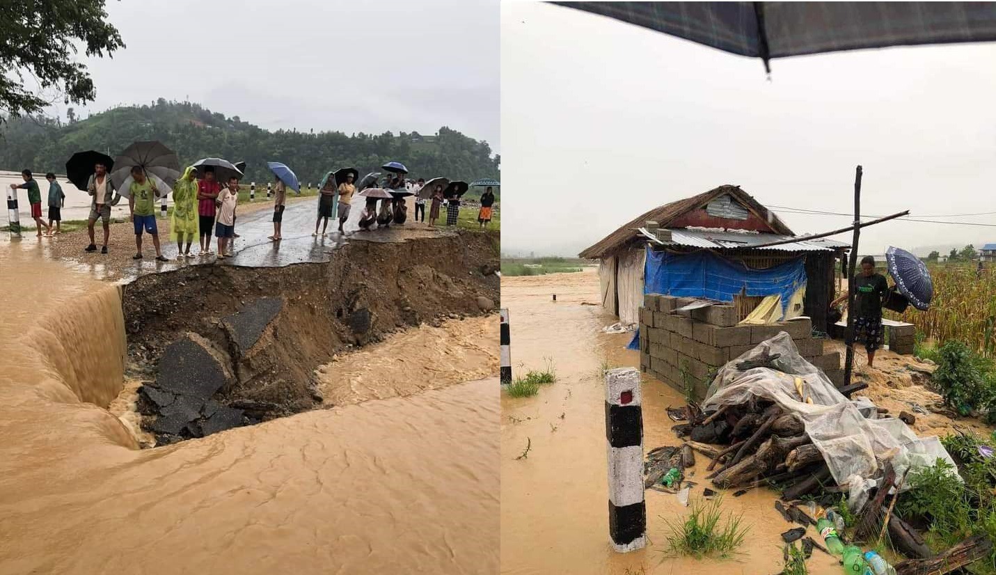 बागमती नदीमा आएको बाढीले राजमार्ग कटान, मकवानपुरमा ६ घर ढुवान